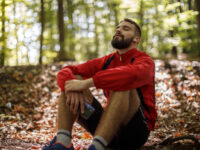 meditating in the woods